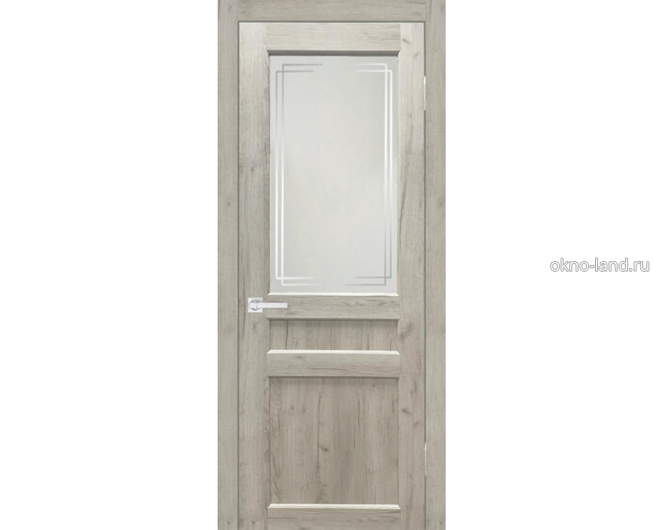 Межкомнатная дверь Евро 29 Дуб крафт белый ПО